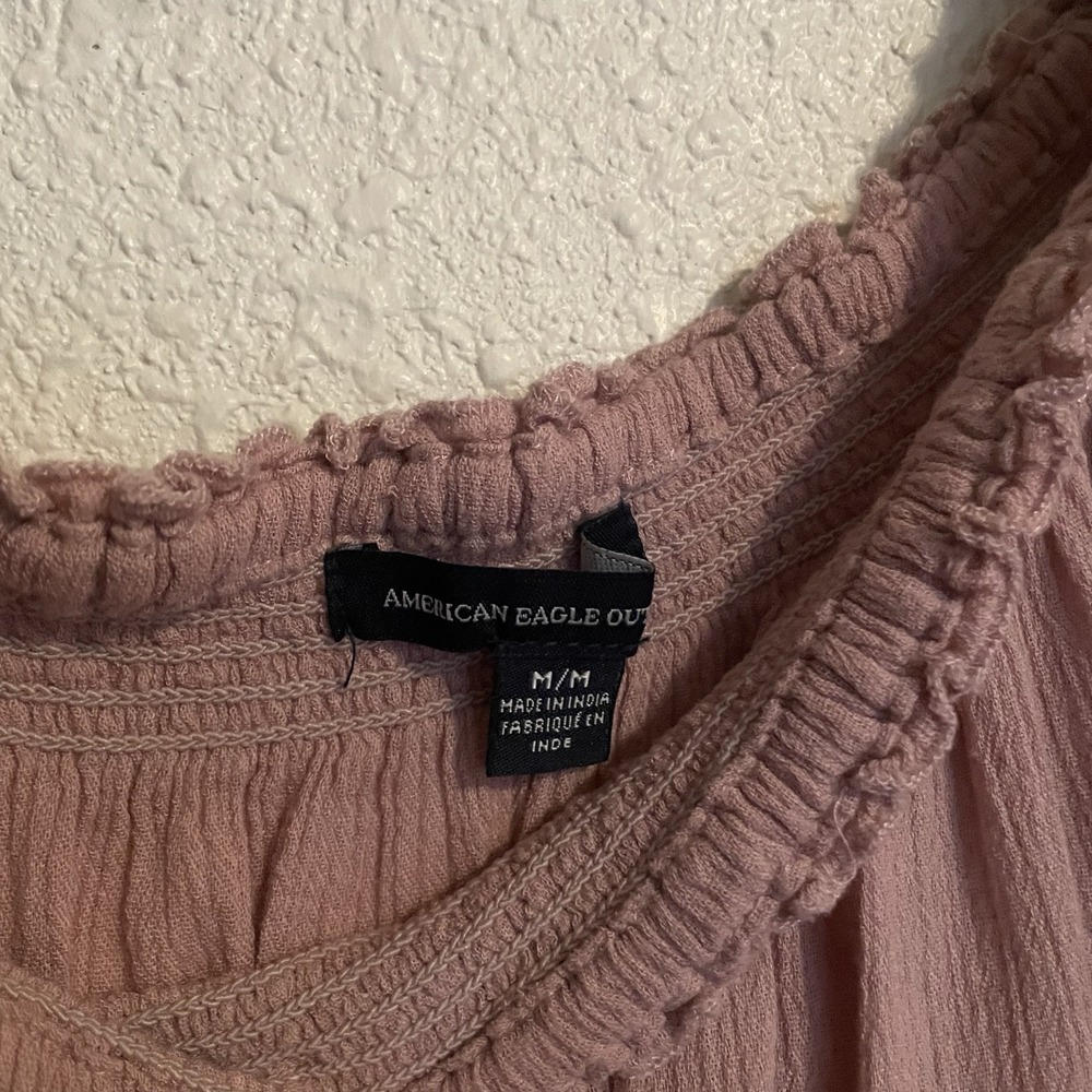 American Eagle Outfitters Off the Shoulder Womens Pink Top - Size M - Picture 3 of 7